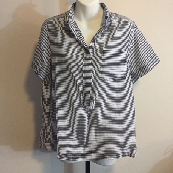 J. Crew Tops - J. Crew Striped Shirt Sz 8